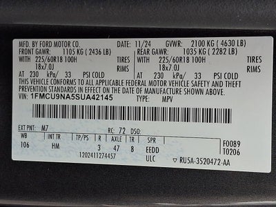 2025 Ford Escape ST-Line Select