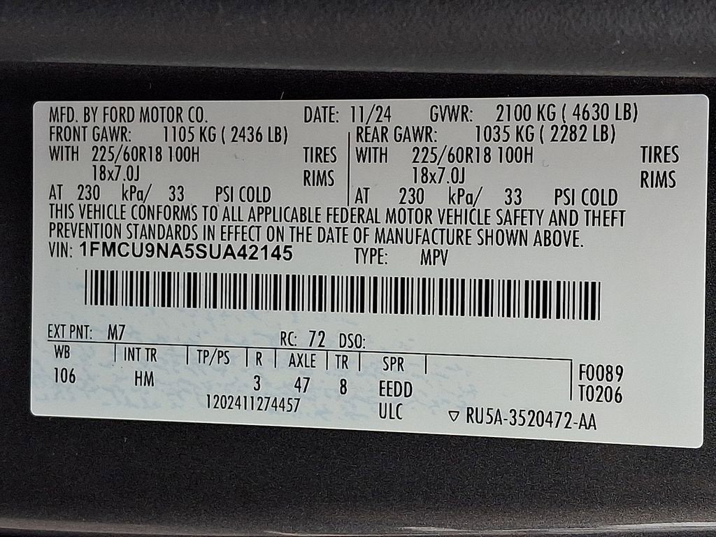 2025 Ford Escape ST-Line Select