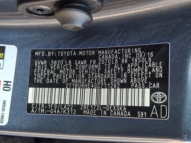 2016 Toyota Corolla L