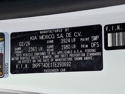 2026 Kia K4 LXS