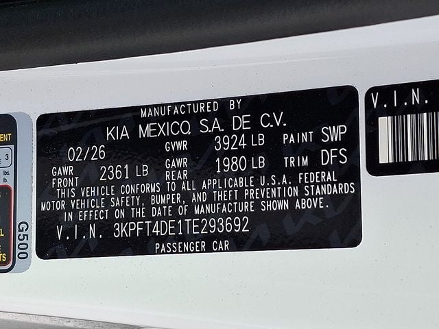 2026 Kia K4 LXS