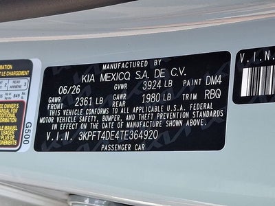 2026 Kia K4 LXS