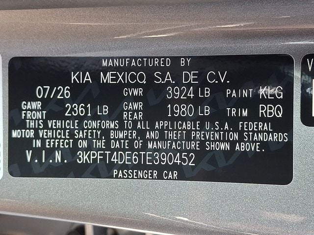 2026 Kia K4 LXS