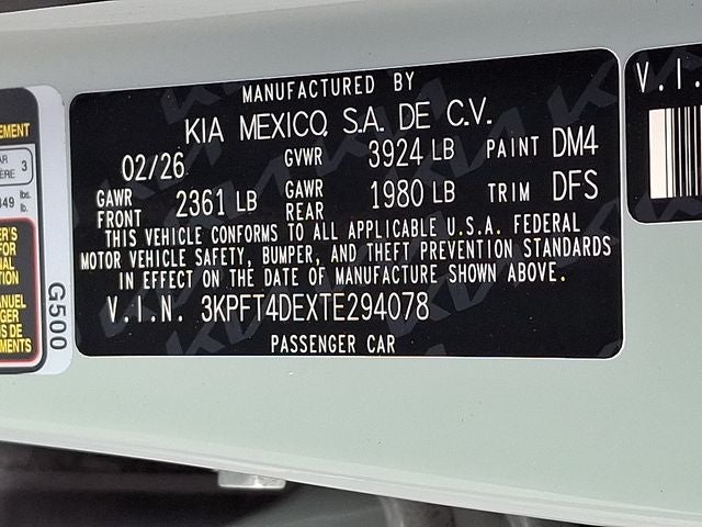 2026 Kia K4 LXS