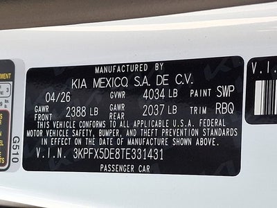 2026 Kia K4 EX