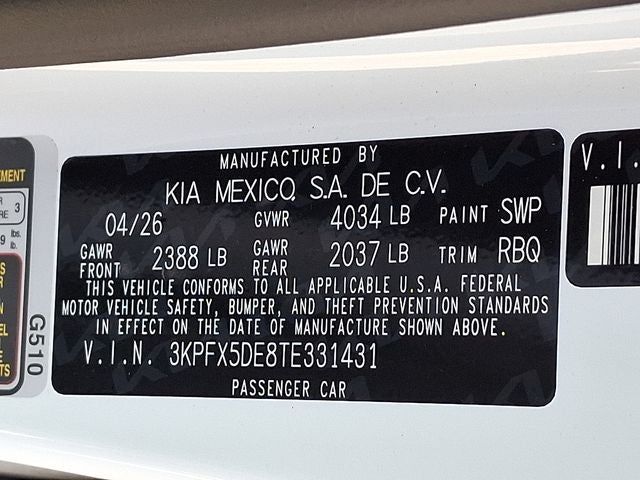 2026 Kia K4 EX