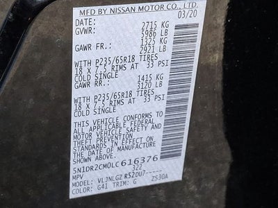 2020 Nissan Pathfinder SL