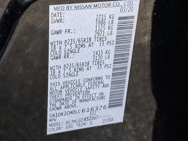 2020 Nissan Pathfinder SL