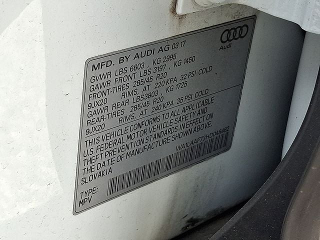 2017 Audi Q7 3.0T Premium Plus quattro