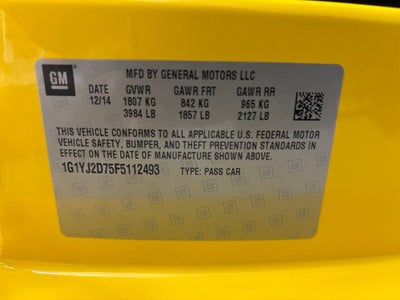 2015 Chevrolet Corvette Stingray Z51 2LT