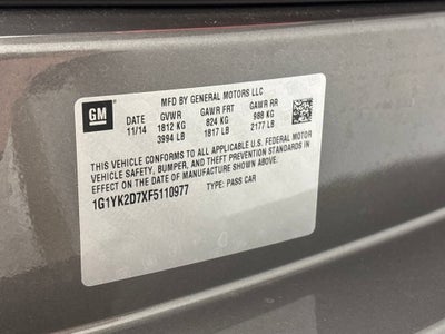 2015 Chevrolet Corvette Stingray Z51 2LT